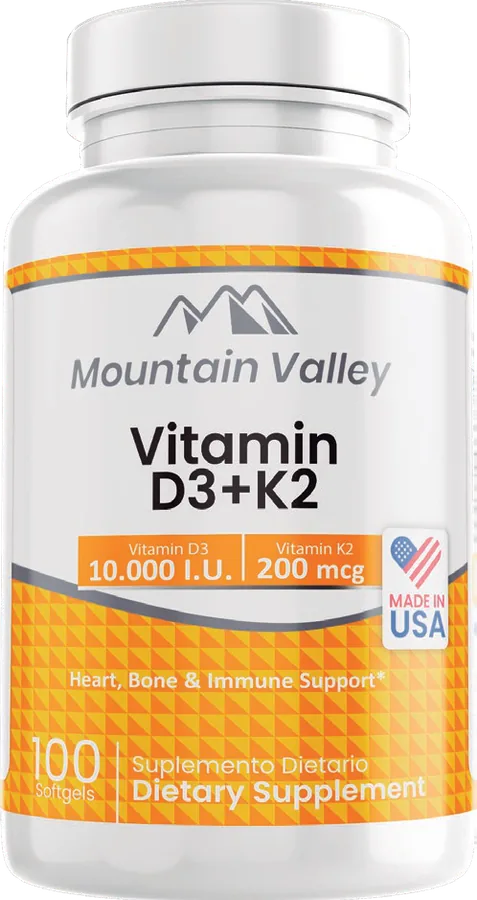 Vitamina D3 10.000 UI + K2 Cápsulas