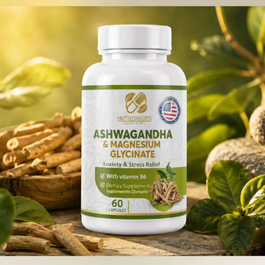 Ashwagandha + Glicinato de Magnesio + Vitamina B6